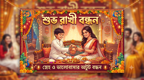 ভাই-বোনের ভালোবাসা ও অটুট বন্ধনের উৎসব ‘রাখি বন্ধন’ আজ