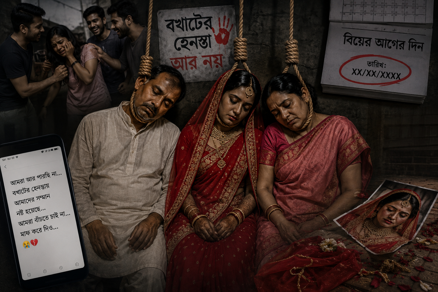 বখাটের হেনস্তা, বিয়ের আগের দিন বাবা-মাসহ হবু কনে রক্ষিতার আত্মহত্যা