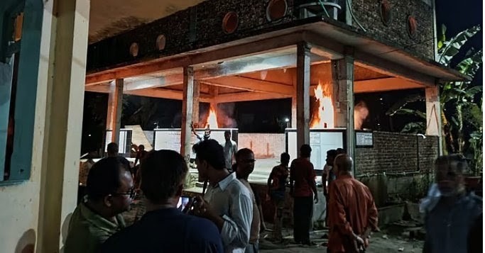 পাশাপাশি চিতায় উঠল চার লাশ, স্তব্ধ শ্মসানপ্রাঙ্গন